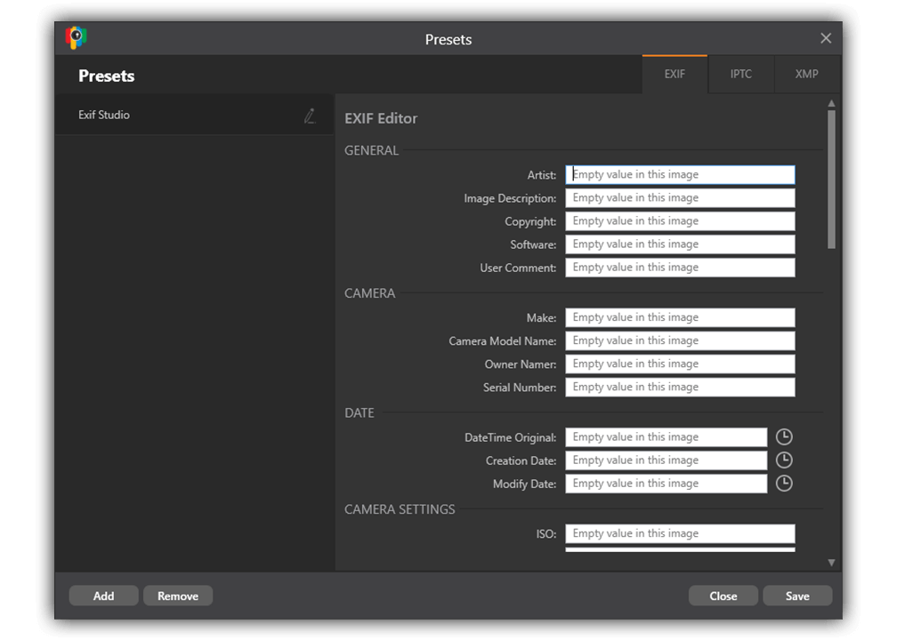 exif-studio-supports-presets